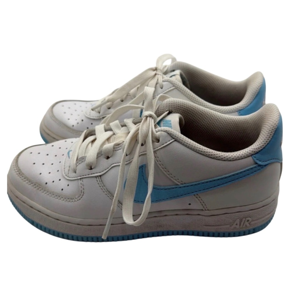 Nike Air Force 1 Low University Blue White Kids Fv5948-107 Size 4Y White Blue